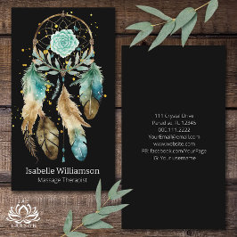 Mystic Dreamcatcher Andlig Metaphysical Yoga Visitkort