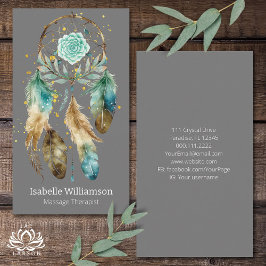 Mystic Dreamcatcher Andlig Metaphysical Yoga Visitkort