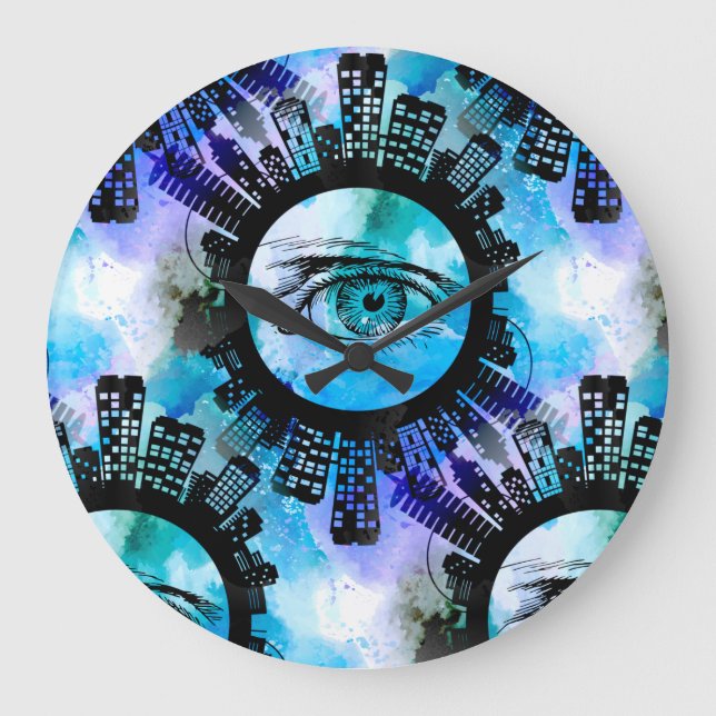 Mystic Elegance in Urban Contemporary Stil Stor Klocka (Framsida)