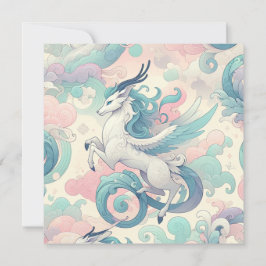 Mystic Elegance: Pastel Kirin Whispers Inbjudningar
