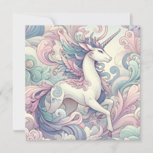 Mystic Elegance: Pastel Kirin Whispers Inbjudningar