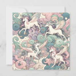 Mystic Elegance: Pastel Kirin Whispers Inbjudningar