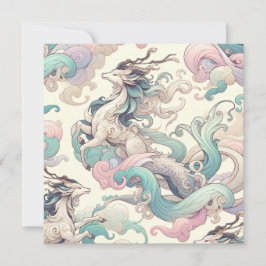 Mystic Elegance: Pastel Kirin Whispers Inbjudningar