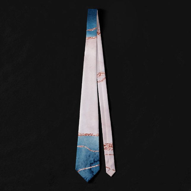 Mystic Elegance | Teal Blue och Ro Guld Agate Slips (Skapare uppladdad)
