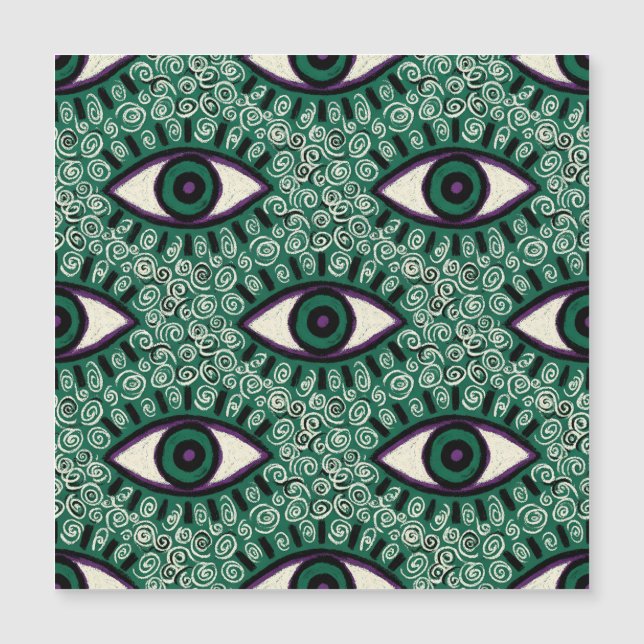 "Mystic Emerald Eyes" - Psychedelic Swirl Seamless (Framsida)