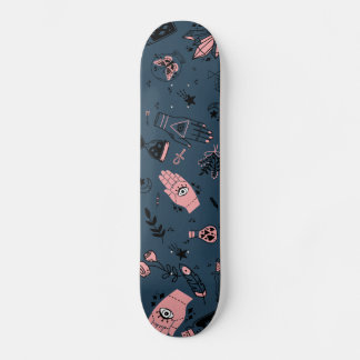 Mystic Esoteric Rosa Evil Öga Hand Potion Navy Mini Skateboard Bräda 18,5 Cm