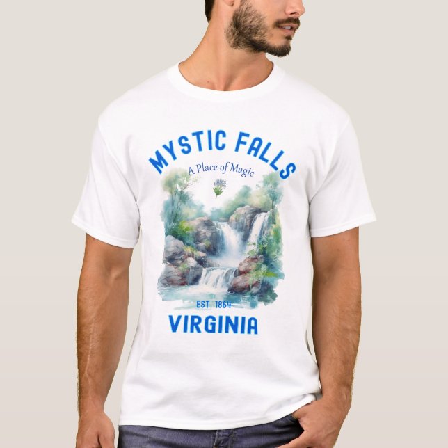 Mystic Falls, A Ställe av Magic T Shirt (Framsida)