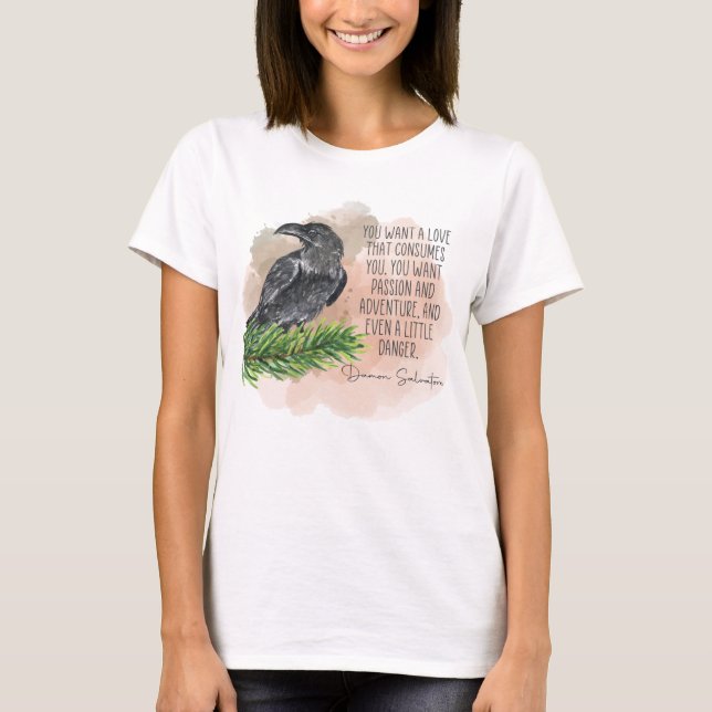 Mystic Falls Damon Salvatore Quote Shirt T Shirt (Framsida)