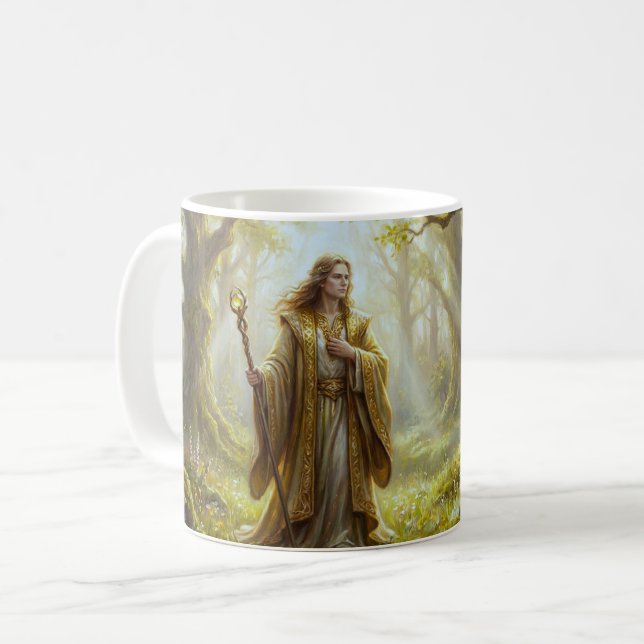 Mystic Forest Mage Fantasy Kaffemugg (Framsida vänster)
