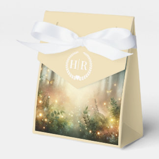 Mystic Forest Meadow Magic Monogram Bröllop Presentaskar