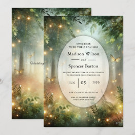 Mystic Forest Meadow Magic Wedding Inbjudningar