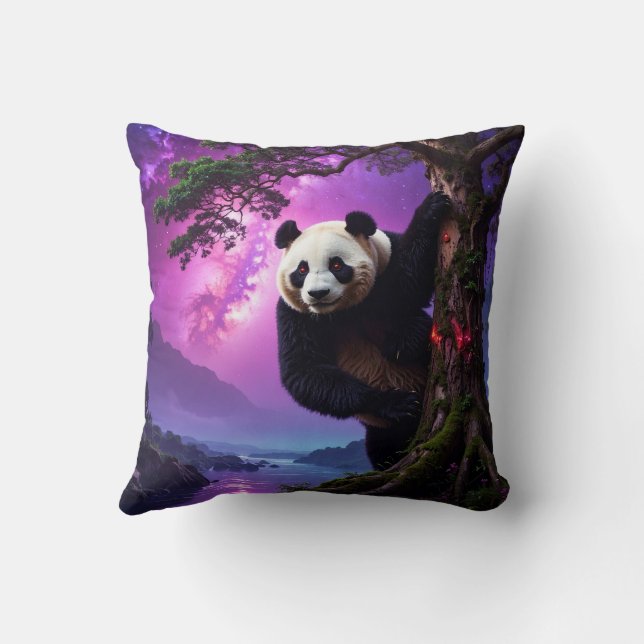 Mystic Forest Panda Kudde (Baksida)