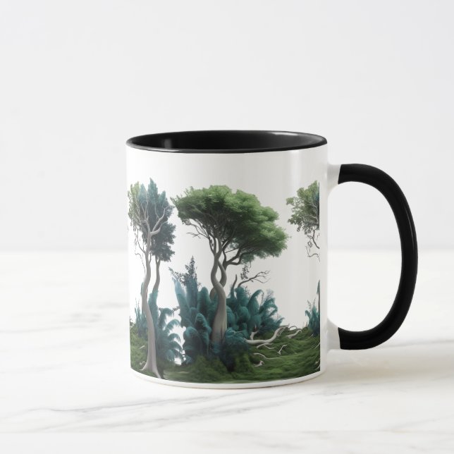 Mystic Forest Väg - Naturinspirerad konstnärlig ko Mugg (Höger)
