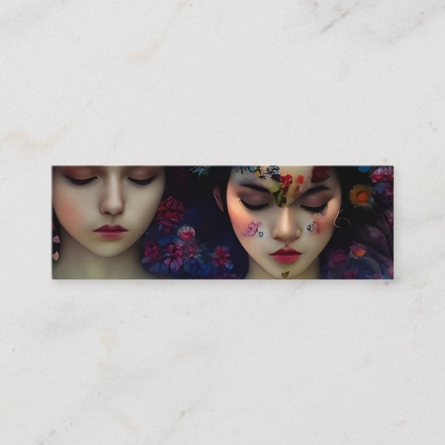 Mystic Garden: Blommigt Dreams Bookmark Mini Visitkort (Framsida)