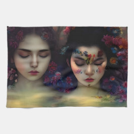 Mystic Garden: Blommigt Dreams Kökshandduk