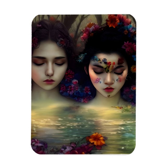 Mystic Garden: Blommigt Dreams Magnet (Vertikal)