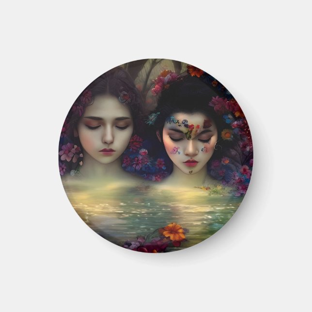 Mystic Garden: Blommigt Dreams Magnet (Framsidan)