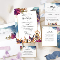 Mystic Garden Lila, Teal, Blue och Guld Bröllop