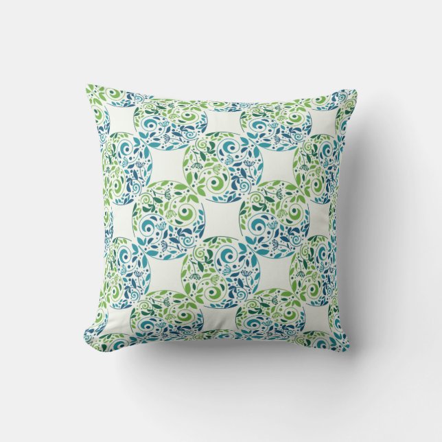 Mystic Garden Pattern Throw Pillow Kudde (Framsida)