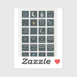 Mystic Garden Sticker Lakan - Moonlit Blommigtar Klistermärken