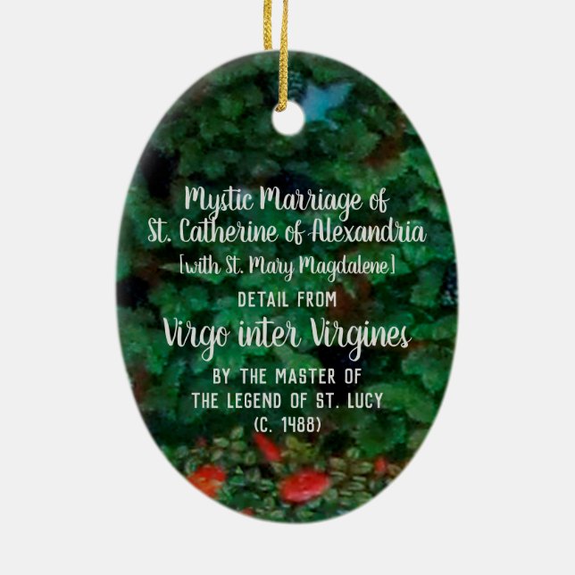Mystic Giftermål of St. Catherine of Alexandria Julgransprydnad Keramik (Baksidan)