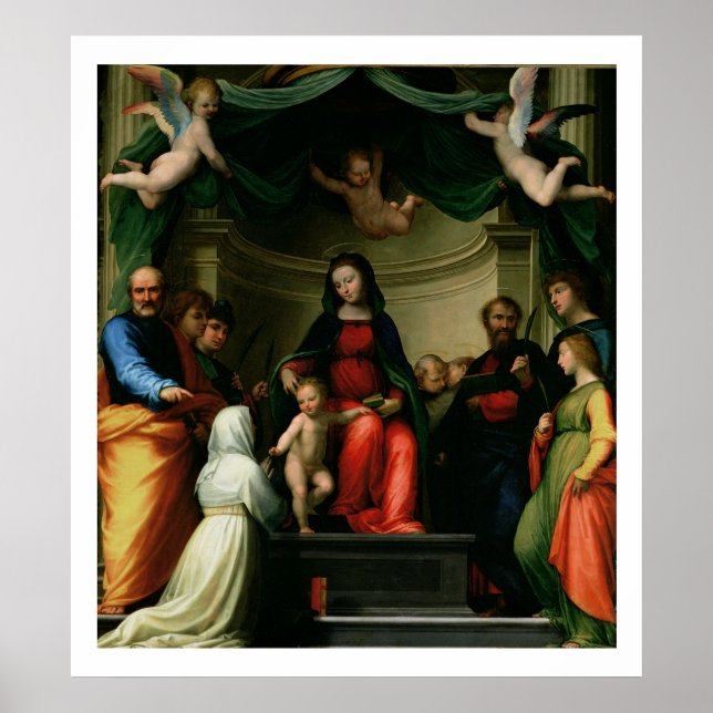 Mystic Giftermål of St. Catherine of Siena med Poster (Framsidan)