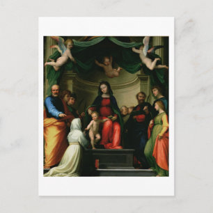 Mystic Giftermål of St. Catherine of Siena med Vykort