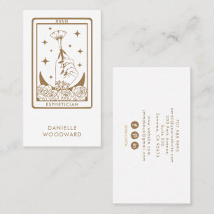 Mystic Gold Tarot Estetiker Varumärkesidentitet Visitkort