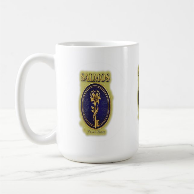 Mystic Golden Key & Bloom: Elegant logodesign Cof Kaffemugg (Vänster)