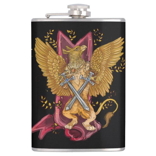 Mystic Griffin med svärd Fickplunta (Framsidan)