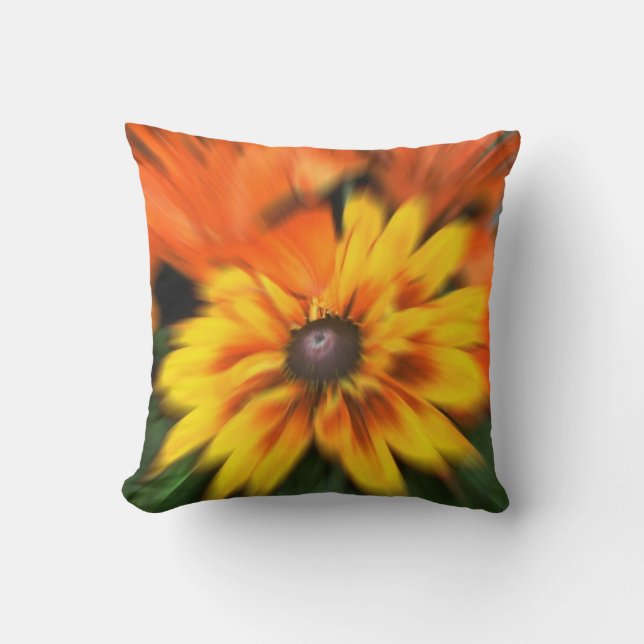 Mystic Gult Flower Kudde (Framsida)