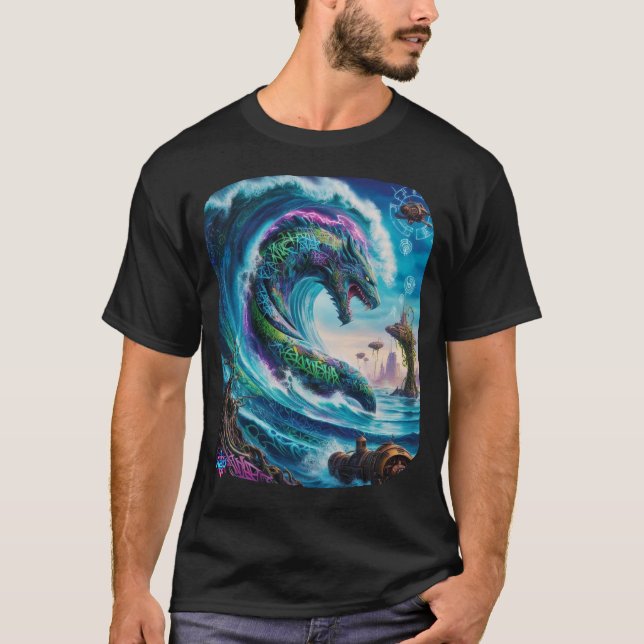 Mystic H2O Neon Leviathan T Shirt (Framsida)