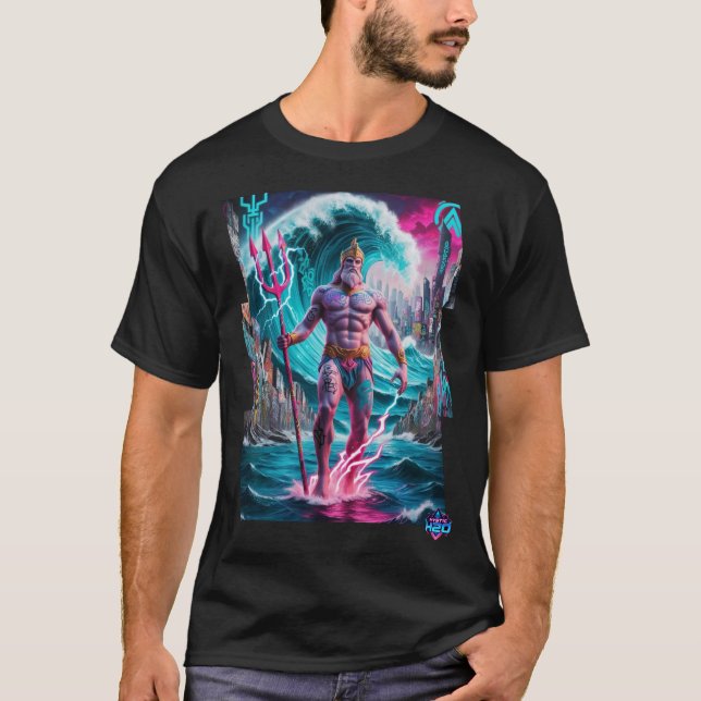 Mystic H2O Poseidos Storm Design T Shirt (Framsida)