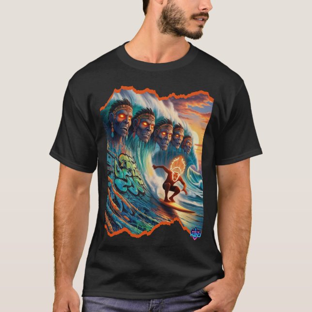 Mystic H2O Surfa Gods of Atlantis T Shirt (Framsida)