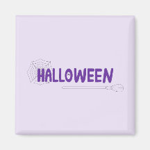 Mystic Halloween Broom and Delicate Web Detail