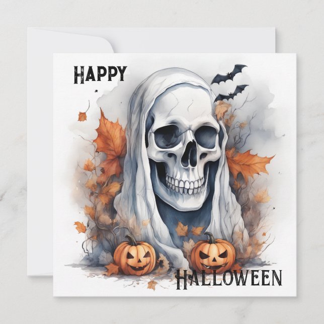 Mystic Halloween Ghost Art Skull Gift (Framsida)