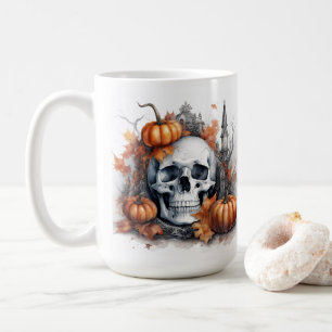 Mystic Halloween Gothic Skull Art Mystical Kaffemugg