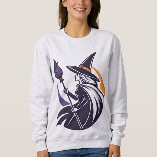 Mystic Halloween Witch - Spooky Season Apparel T Shirt (Framsida)