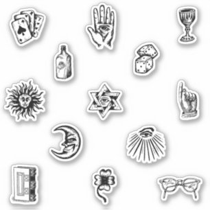 Mystic hand plockade depåförpackning klistermärken