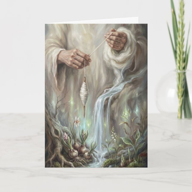 Mystic Hands Spinning Spring Water Roots Fantasy A Kort (Framsida)