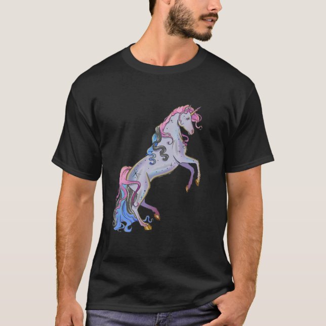 Mystic Harmony Unicorn T Shirt (Framsida)