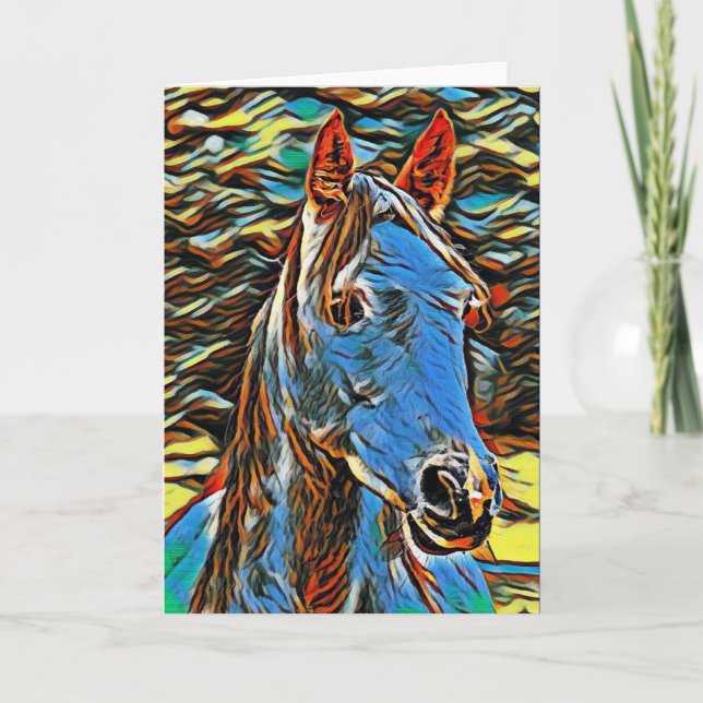 Mystic Horse Blank Greeting Card Kort (Framsida)