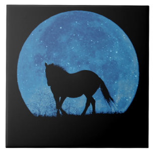 Mystic Horse i Gnistra Måne Kakelplatta