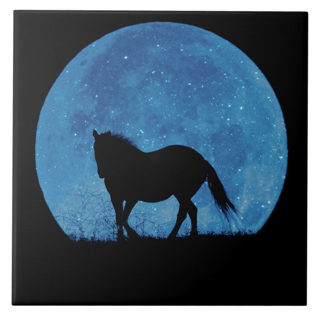 Mystic Horse i Gnistra Måne Kakelplatta (Framsidan)