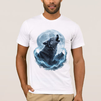 Mystic Howling Wolf Under the Full Moon – Spirit  T Shirt