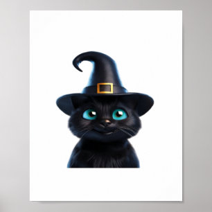 Mystic Kattunge - Halloween Cat Classic T-Shirt Poster