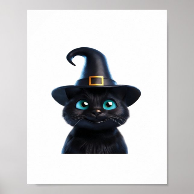 Mystic Kattunge - Halloween Cat Classic T-Shirt Poster (Framsidan)