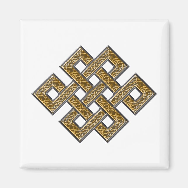 Mystic Knot - Silver & Guld 2 Magnet (Framsidan)