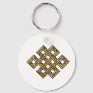 Mystic Knot - Silver & Guld 2 Nyckelring