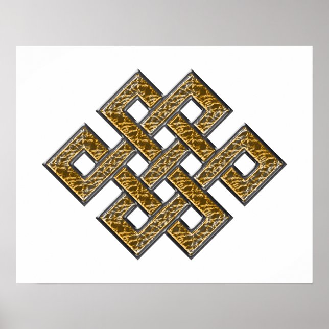 Mystic Knot - Silver & Guld 2 Poster (Framsidan)